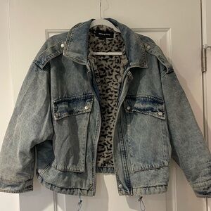 Neon Blonde Fur Jean Jacket